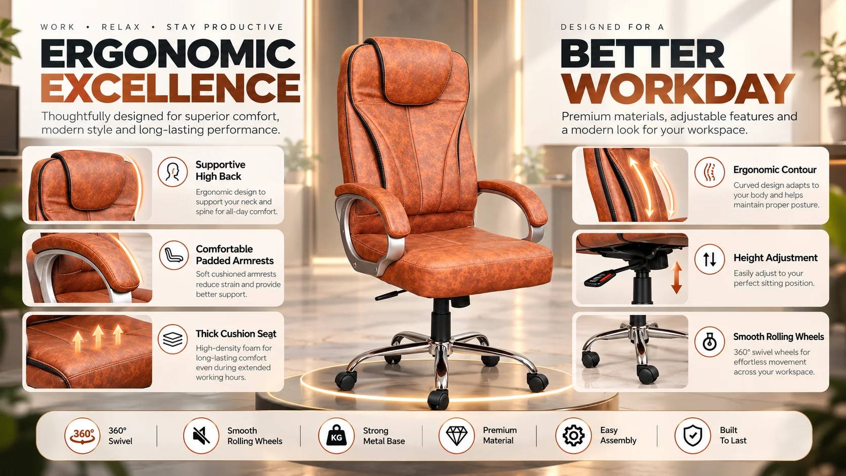 Executive range: premium high-back chairs up to 40% off