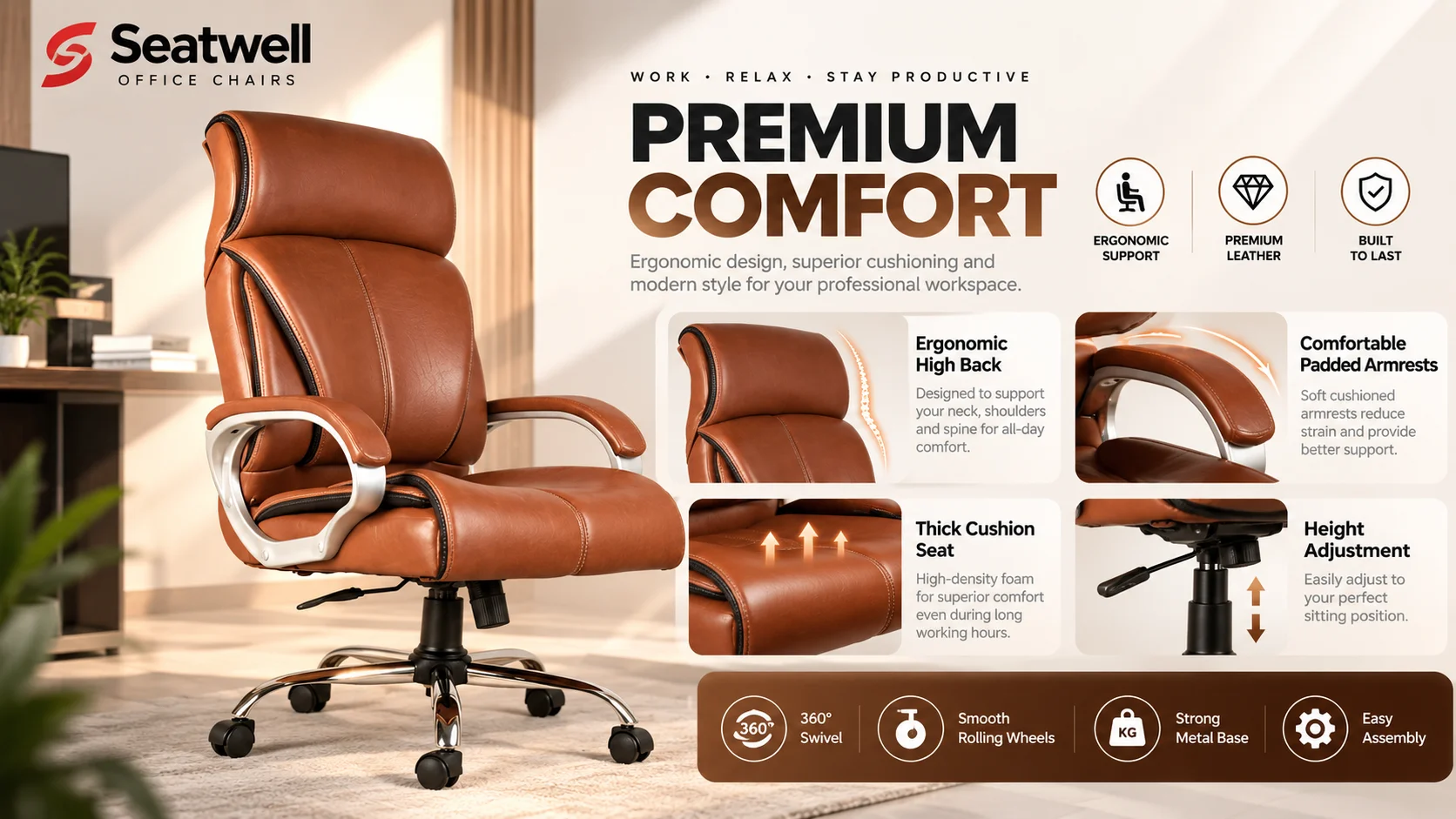 General chairs, stools and visitor chairs